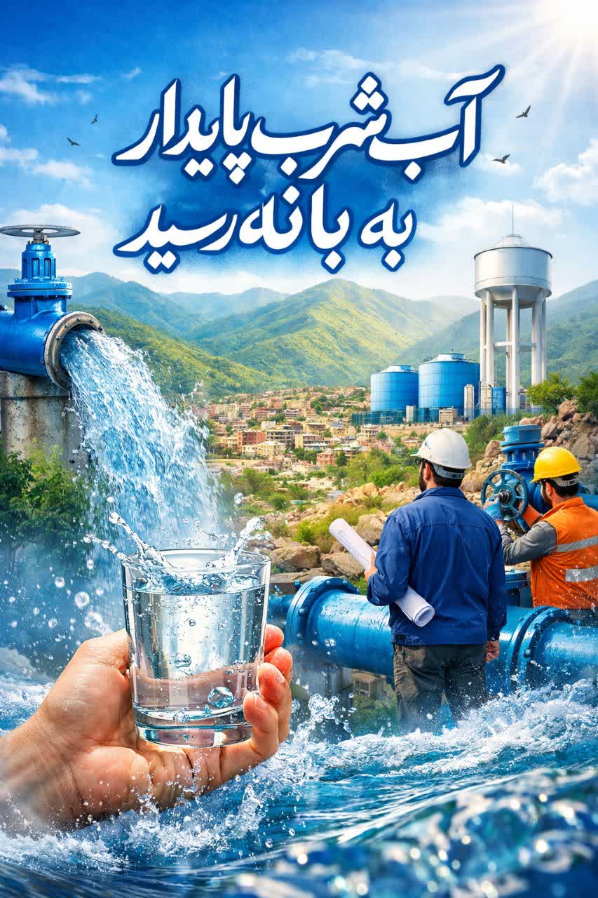 آب با دبی350  لیتر بر ثانیه، در سد بانه جاری شد